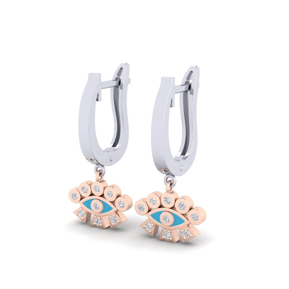 750 Weiß & Rotgold Damen ohrring Mesaverde