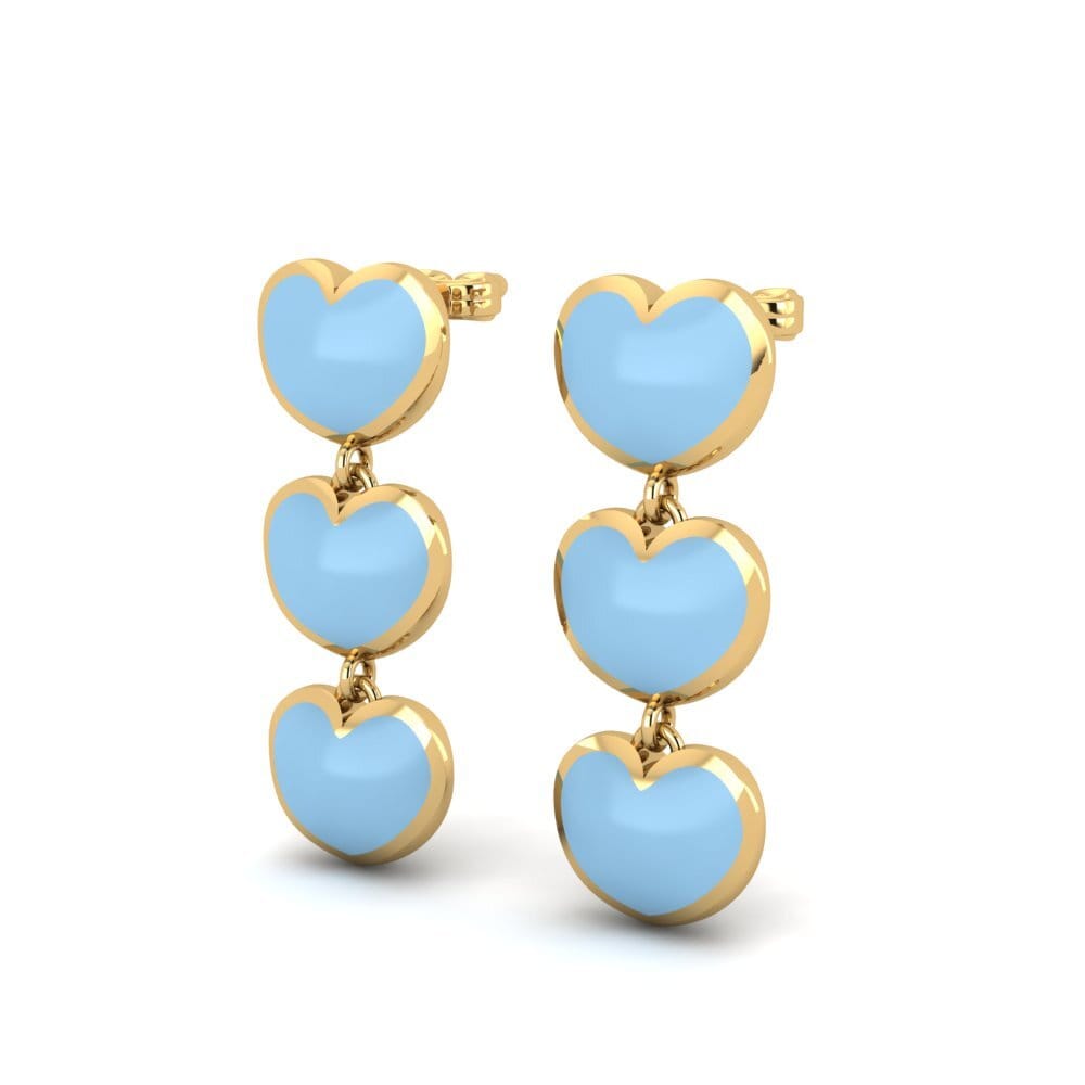 9k Oro Amarillo Pendientes Mese