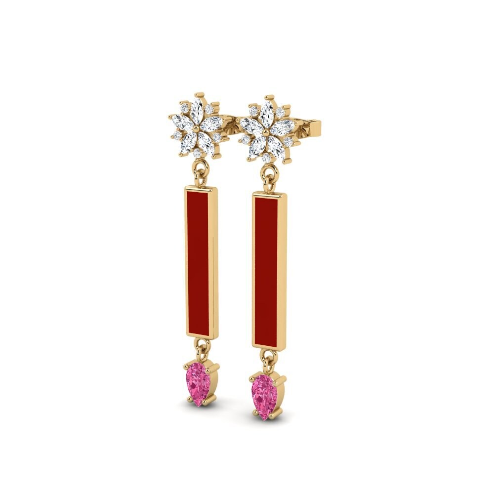 Pink Tourmaline Women's Earring Metaa