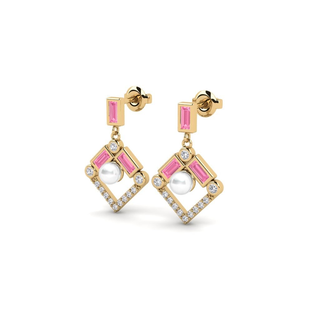 Saphir Rose Boucle d'oreille femme Metz