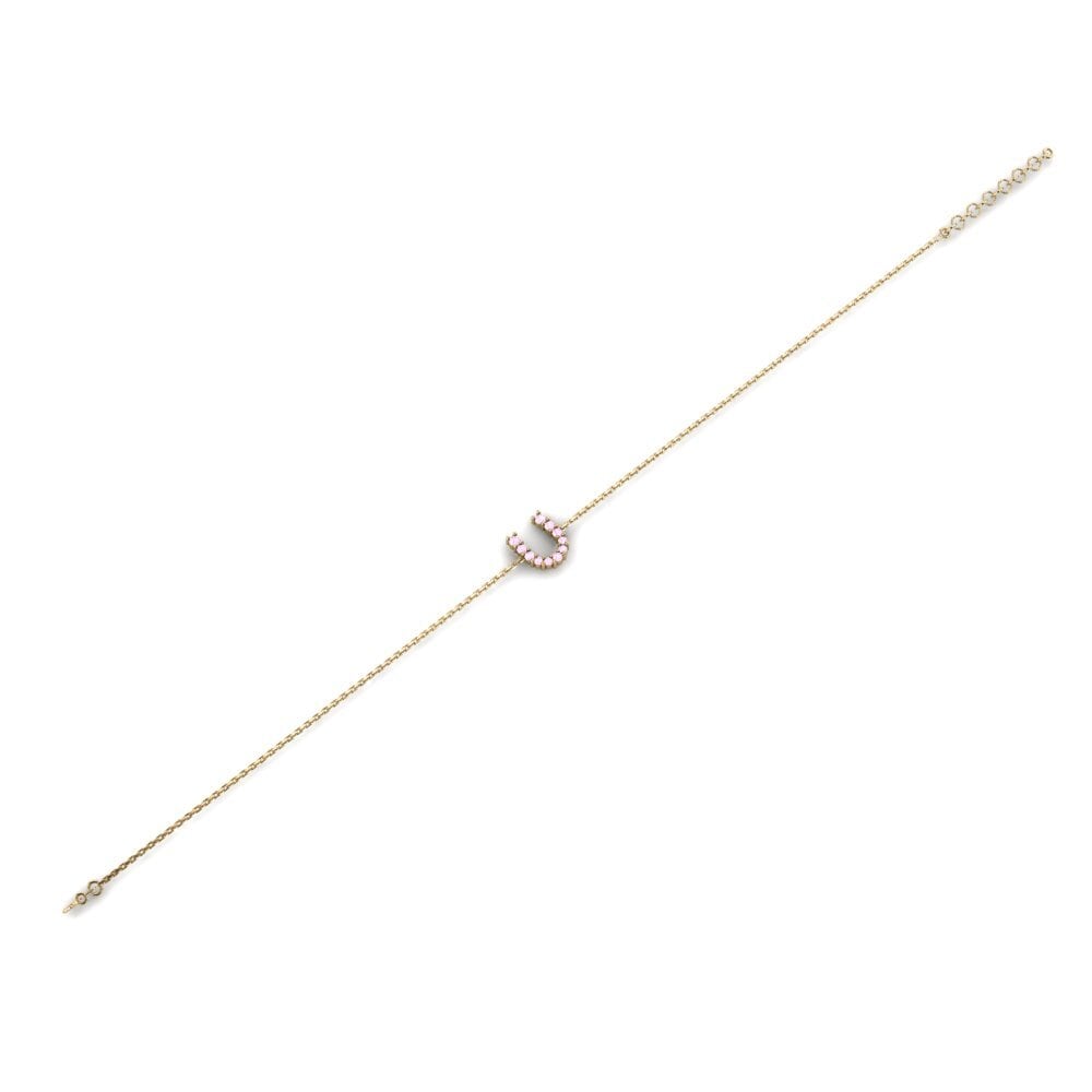 Zafiro Rosado Pulsera de Mujer Mgbanwe