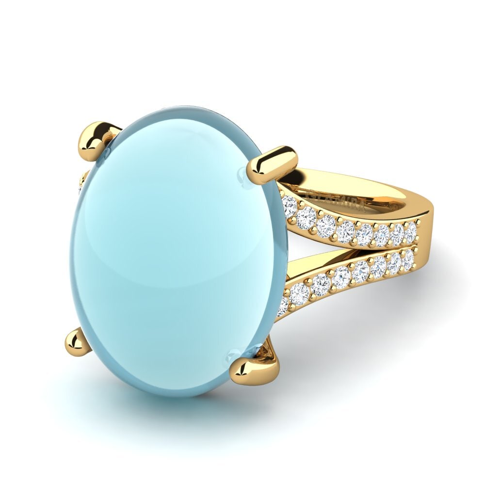 Cabochon Aquamarin Ring Miajalie