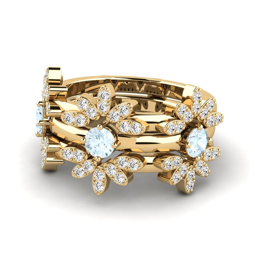 Aquamarine Ring Miceat SET