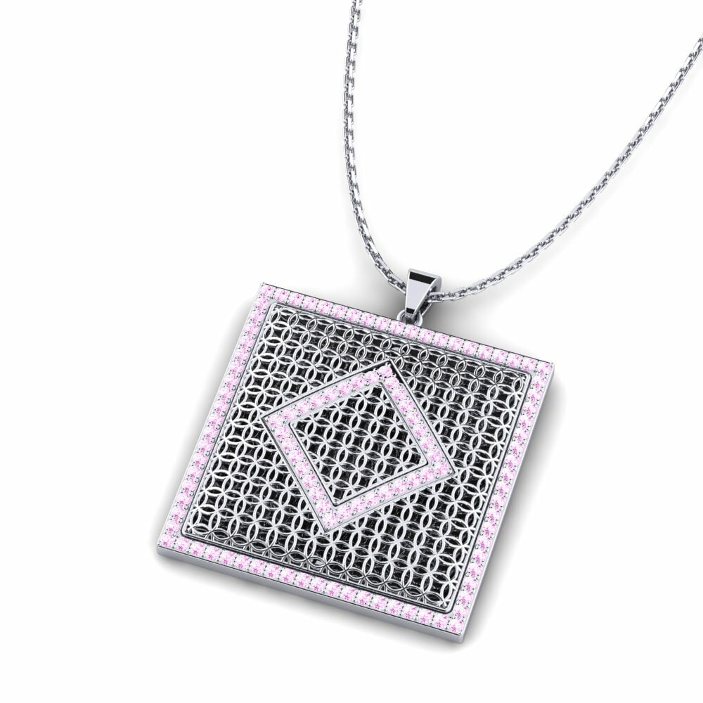 Roze Saffier Dames Hanger Michaela