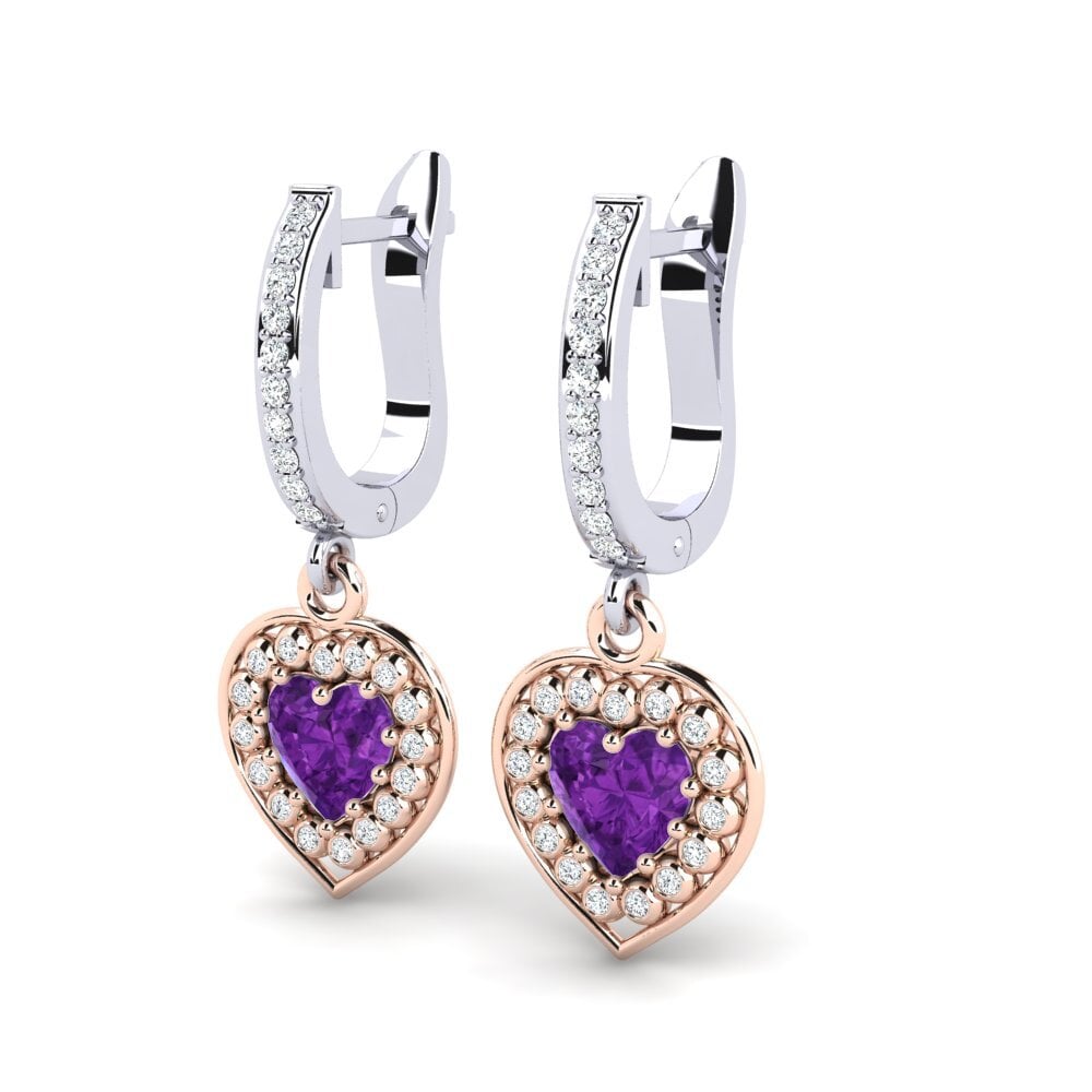 18ct Rose & White Gold Women's Earring Micheila