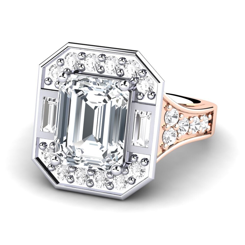 18ct Rose & White Gold Engagement Ring Micheyla