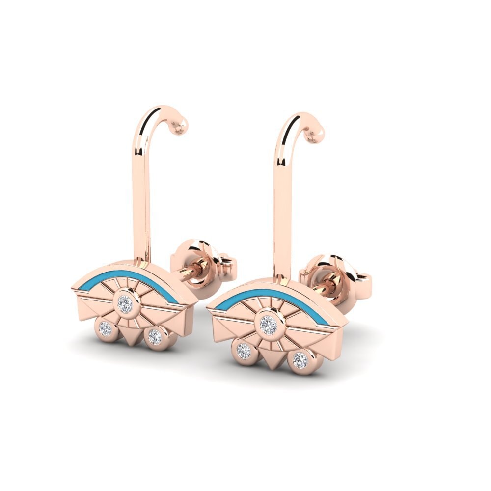 14k Oro Rosa Pendiente de mujer Midab