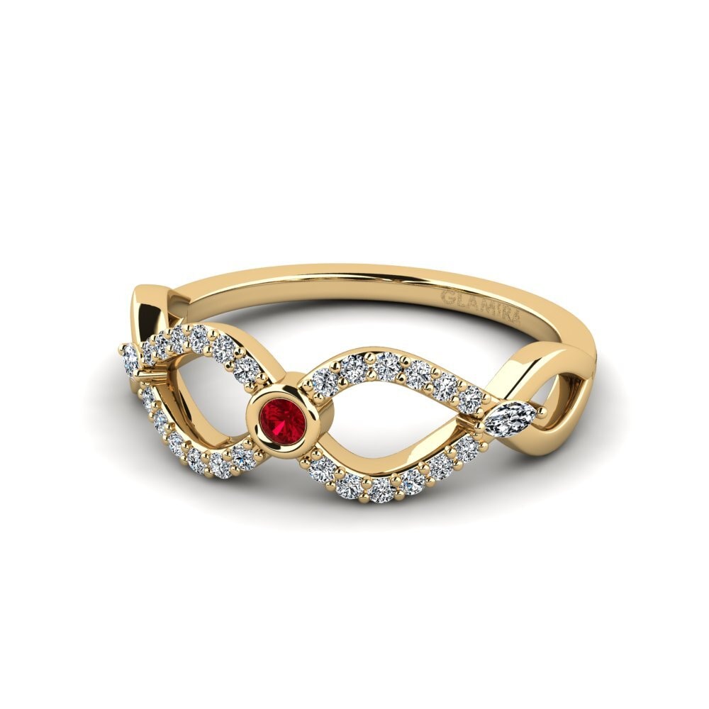 Circonita Roja Anillo Middole