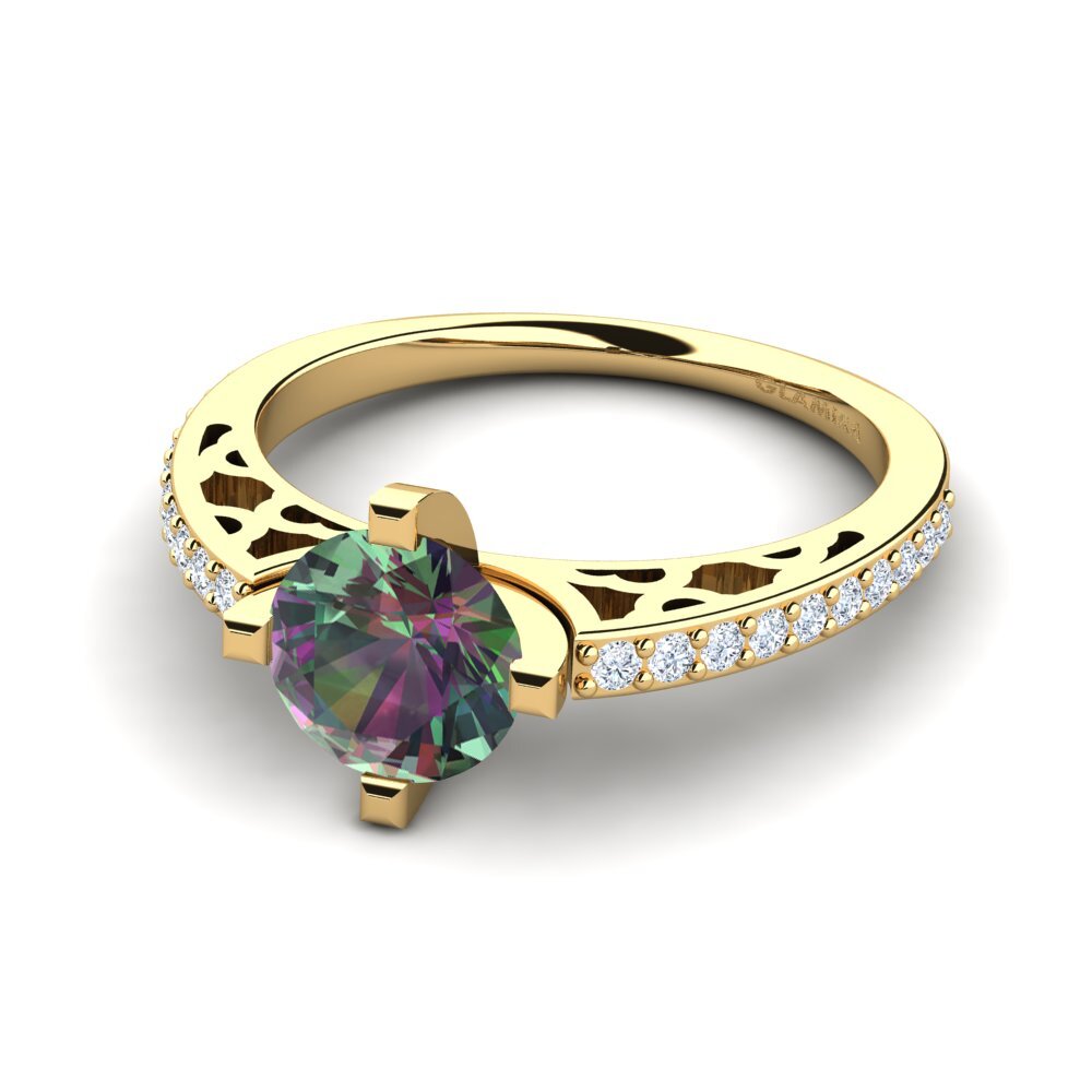 Mystic Topaz Engagement Ring Miette