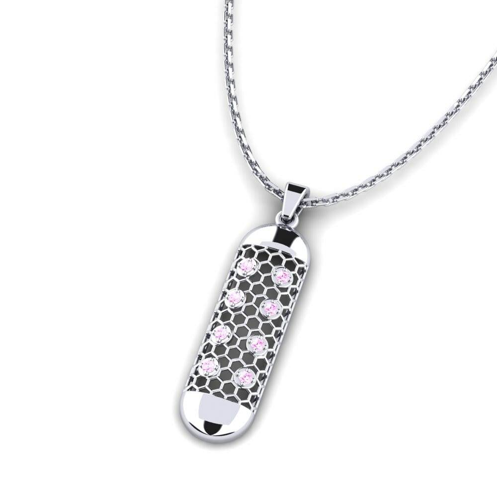 Roze Saffier Dames Hanger Miguel