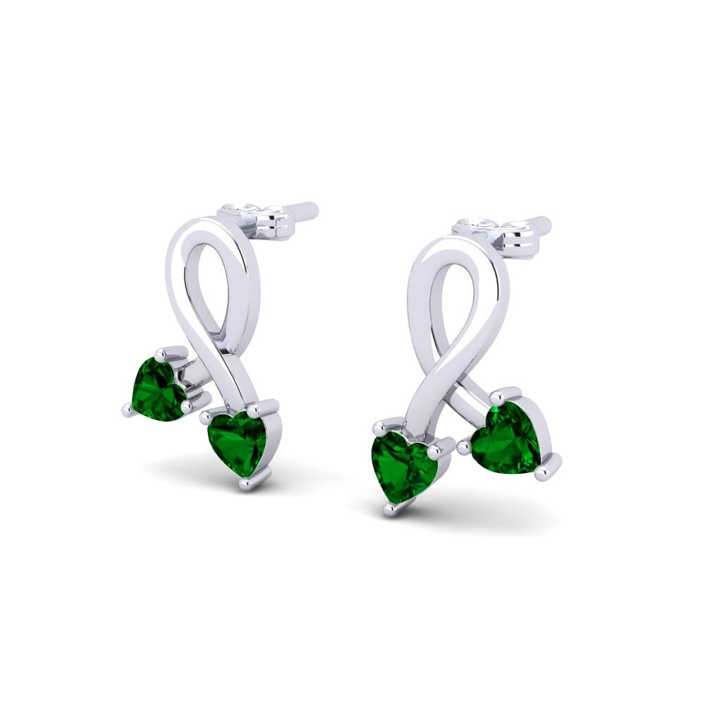 Corazón Circonita Verde Pendiente de mujer Mikuela