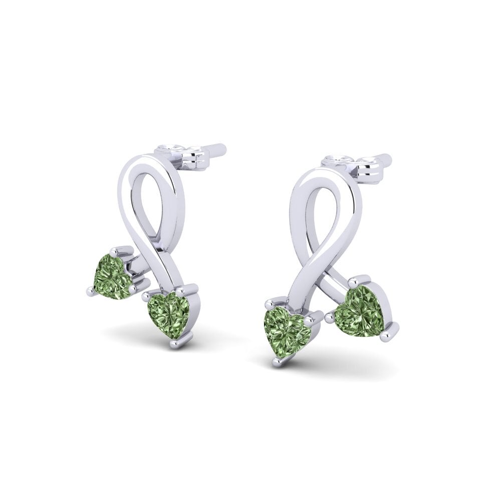 Heart Green Diamond Women's Earring Mikuela