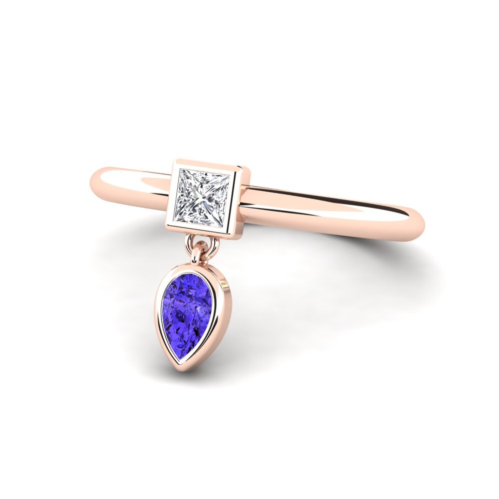 Pear Tanzanite Ring Mikvah