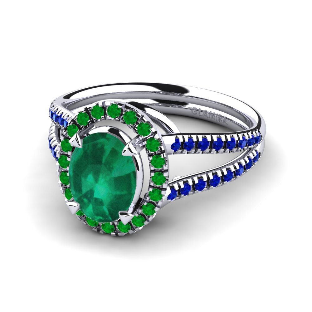 Emerald Engagement Ring Milagros