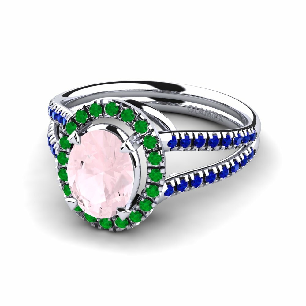 Anillo de compromiso Milagros Cuarzo rosa