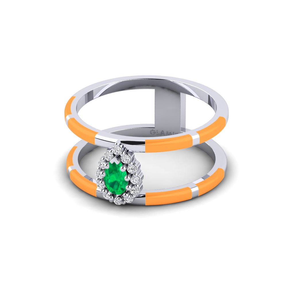 Weiß-Silber Ring Milford