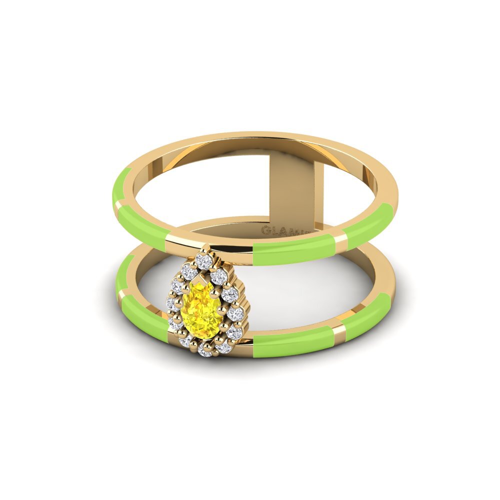 Zafiro amarillo Anillo Milford