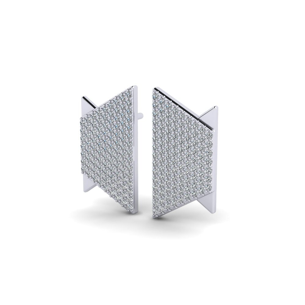 18ct White Gold Women's Earring Millard