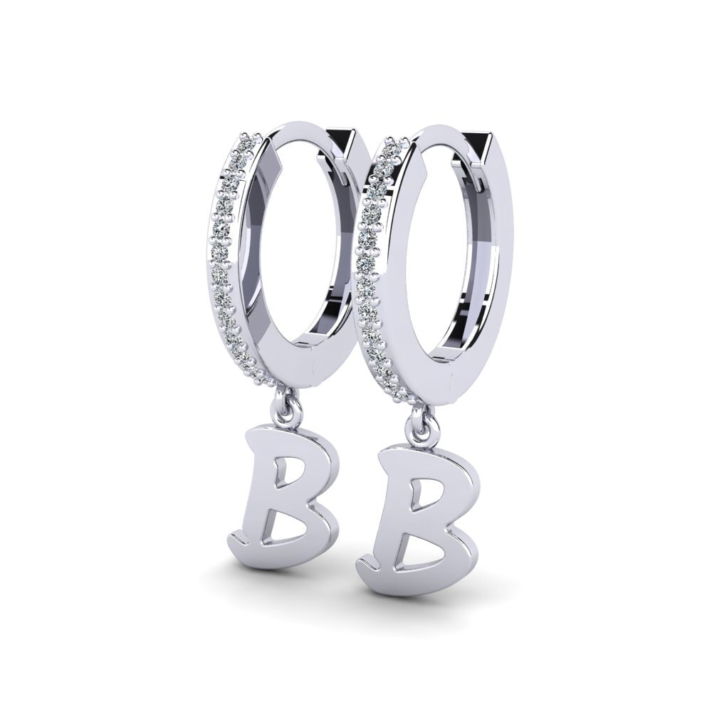 14ct White Gold Women's Earring Mindi B