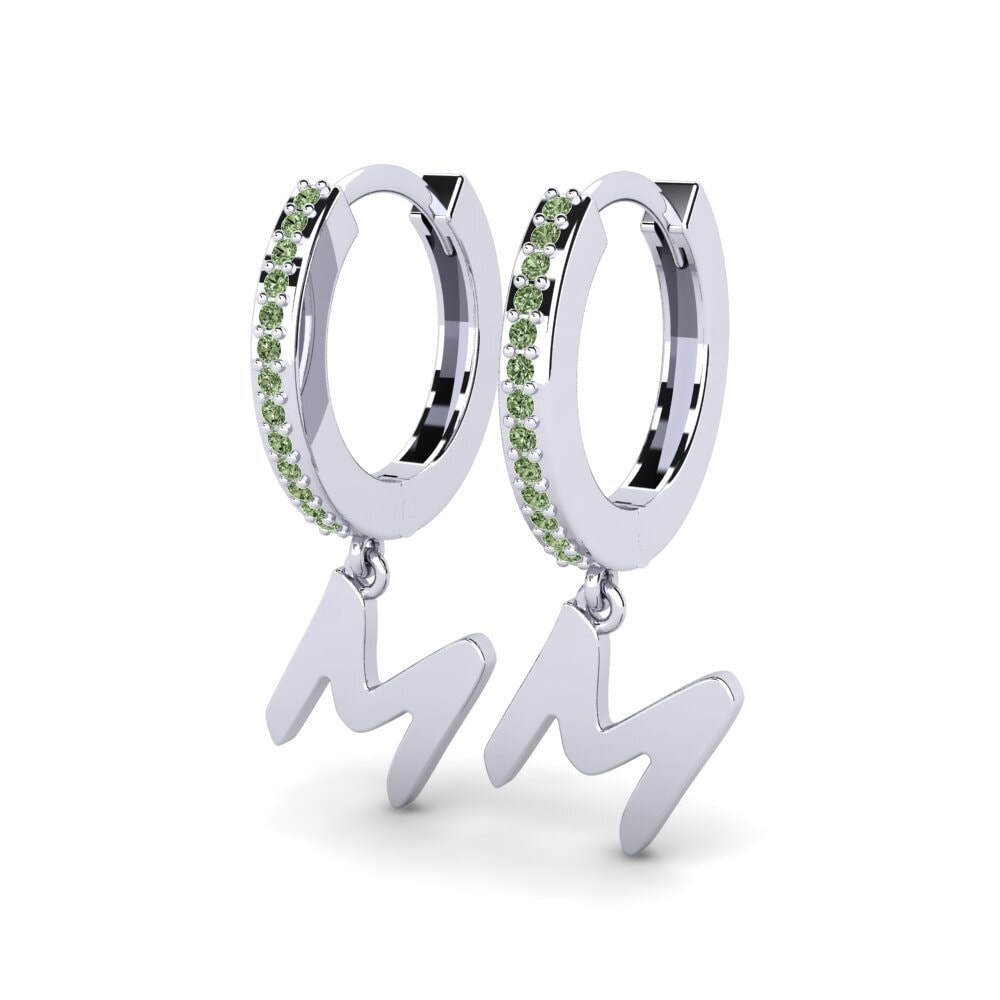 Platino 950 Diamante Verde Pendiente de mujer Mindi M
