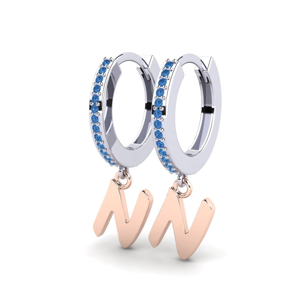 Dark Blue Zirconia Women's Earring Mindi N