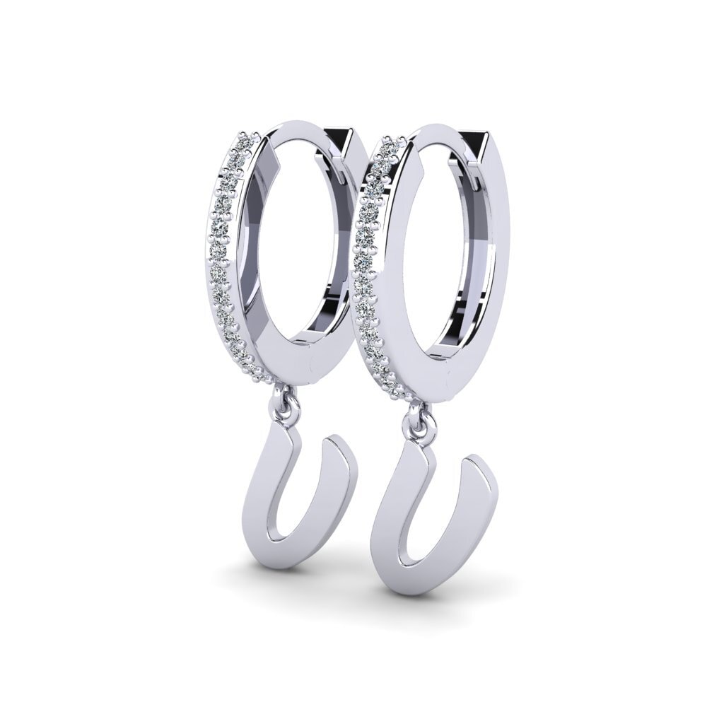 14ct White Gold Women's Earring Mindi U