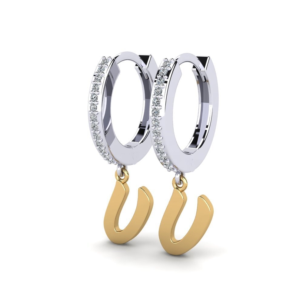 14ct White & Yellow Gold Women's Earring Mindi U