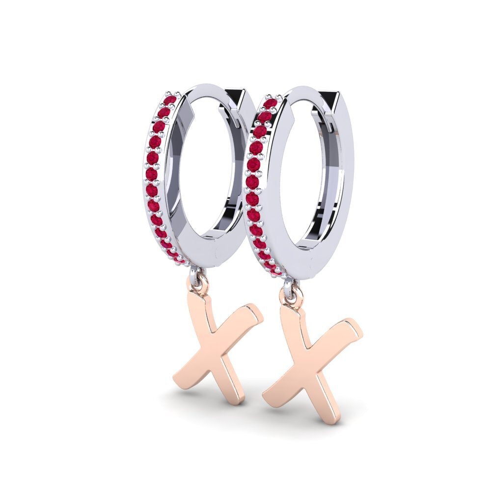 Rubis Boucle d'oreille femme Mindi X