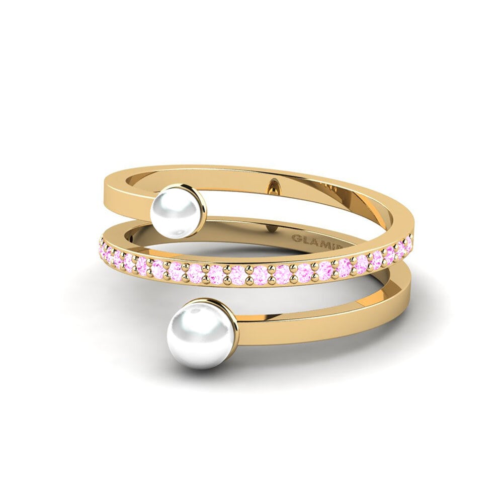 Zafiro Rosado Anillo Minimo