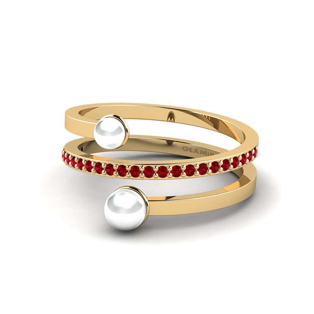 Circonita Roja Anillo Minimo