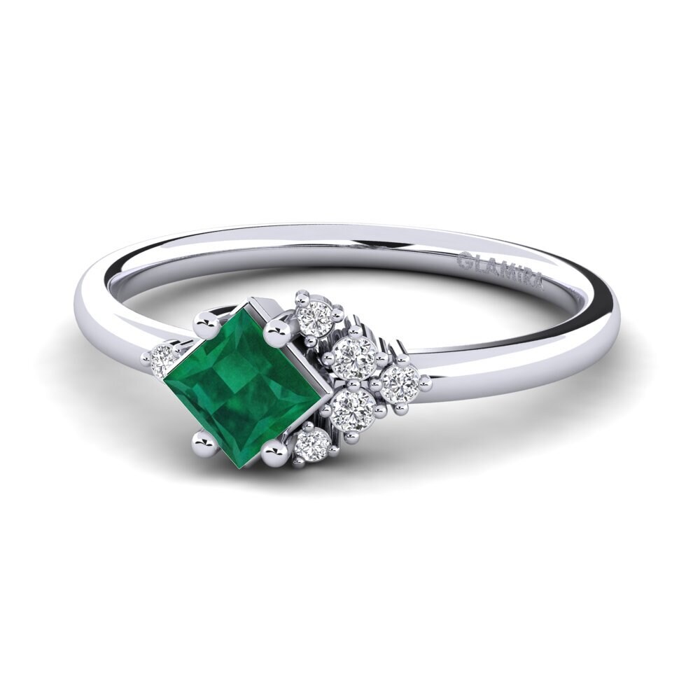 Emerald Engagement Ring Minivera
