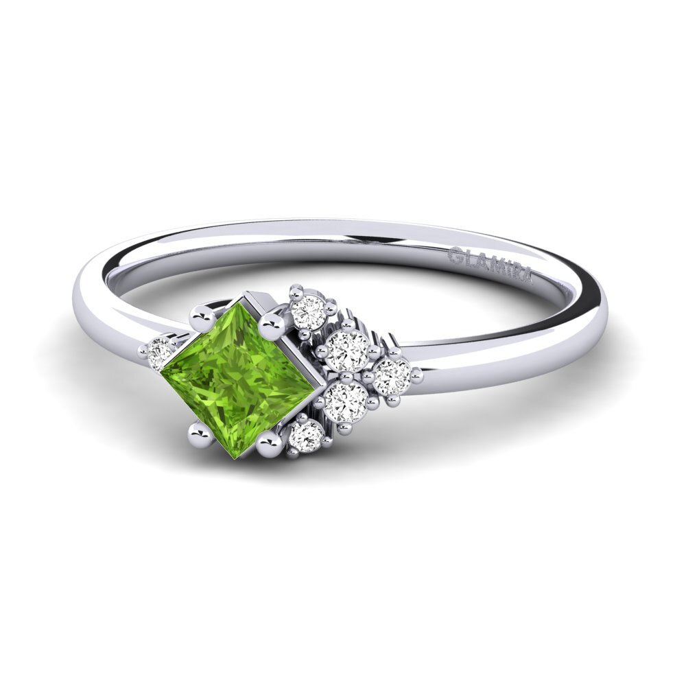 Peridoto Anillo de compromiso Minivera