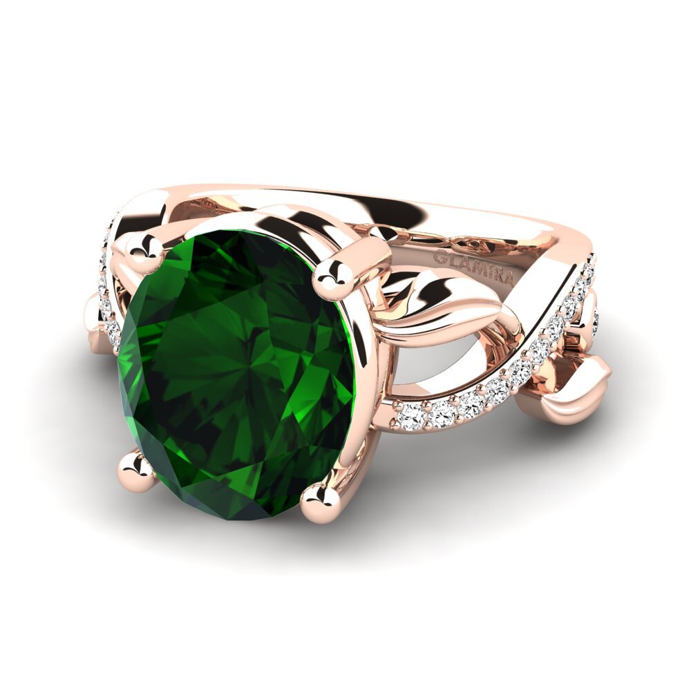 Turmalina verde Anillo Minnie