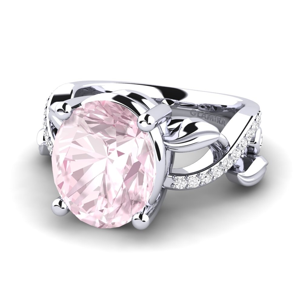 White Silver Kunzite Ring Minnie