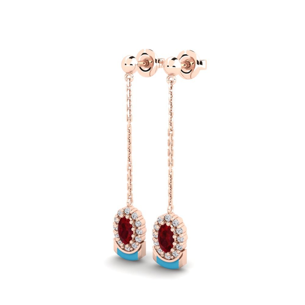 14k Oro Rosa Pendiente de mujer Minturn