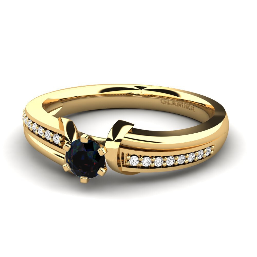 Opalo Negro Anillo de compromiso Mirabella