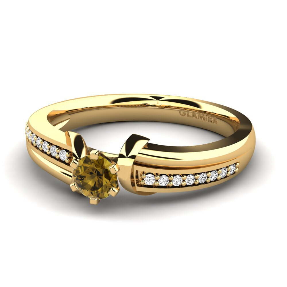 Brown Zircon Engagement Ring Mirabella