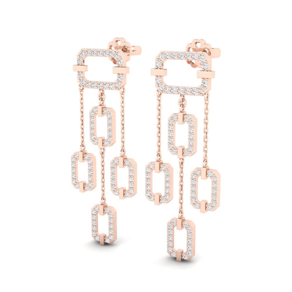 9ct Rose Gold Women's Earring Miraculum
