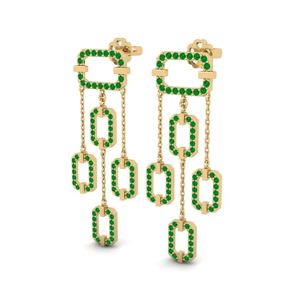 Émeraude Boucle d'oreille femme Miraculum