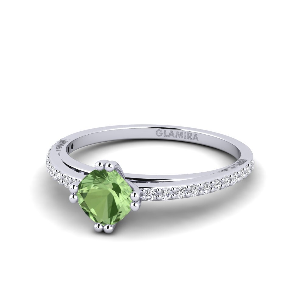 Zafiro Verde Anillo de compromiso Miramas