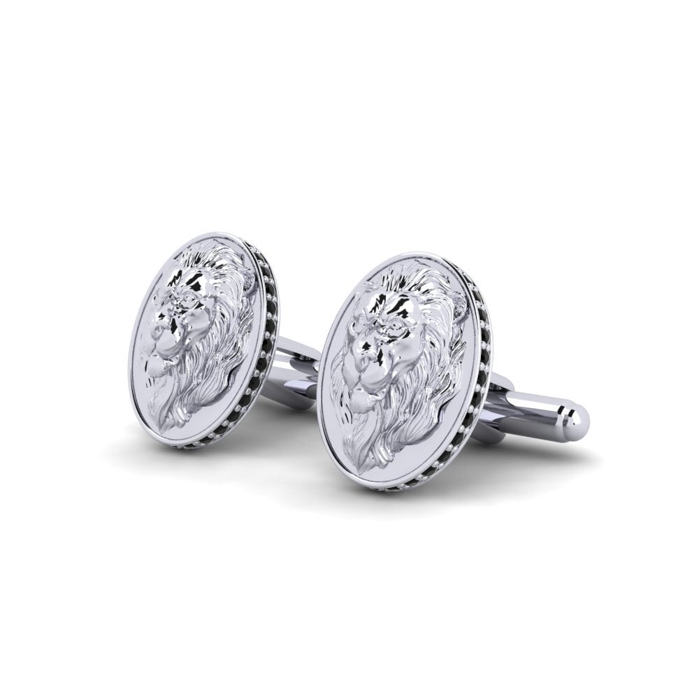 Acquista Gemelli Carafonage in taglio Rotondo 0.7 Carati , Oro Bianco
