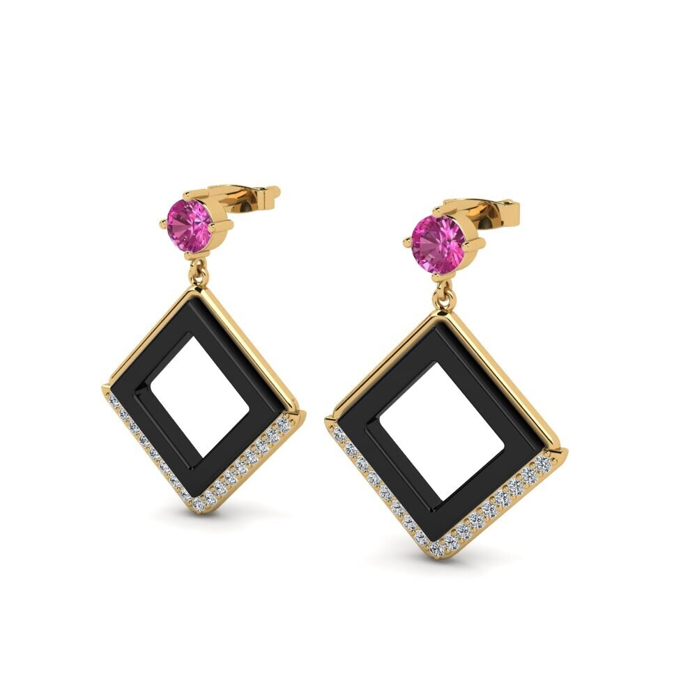 Pink Topaz Women's Earring Miron