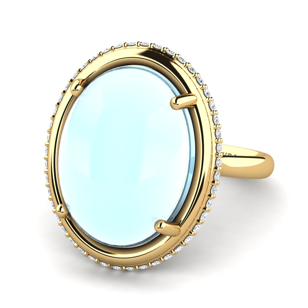 Cabochon Aquamarin Ring Mirshika