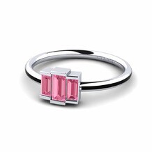 Enamel Pink Sapphire Engagement Rings