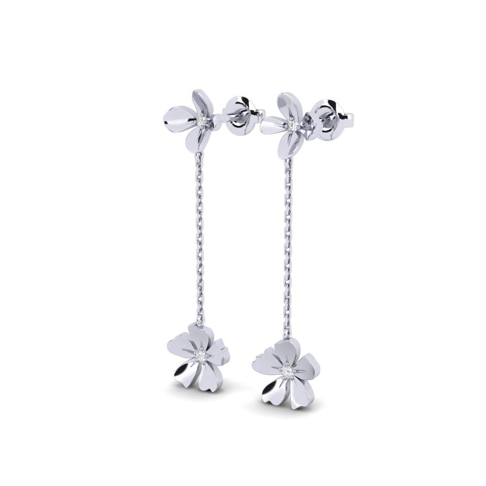 White Silver Women's Earring Misilmeri