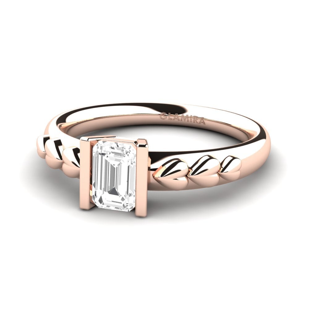 Zafiro blanco Anillo de compromiso Misley