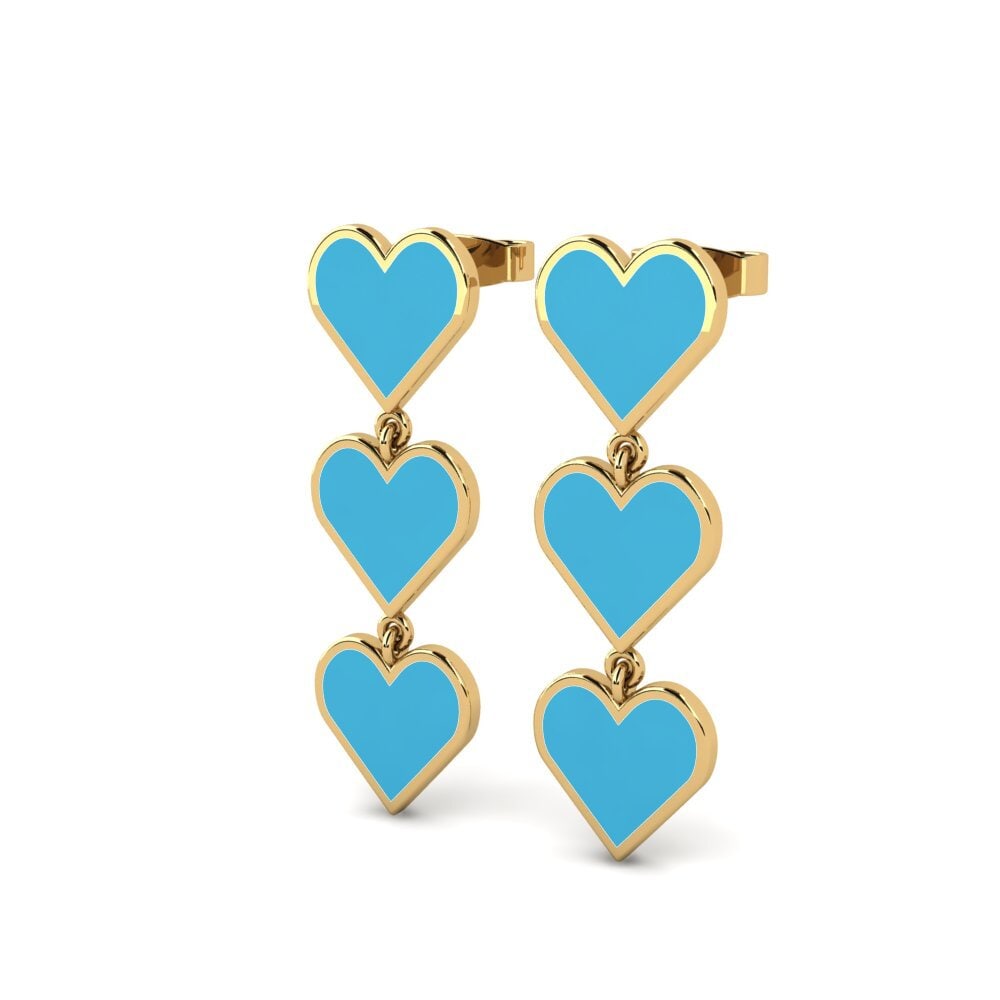 9k Oro Amarillo Pendientes Mistra