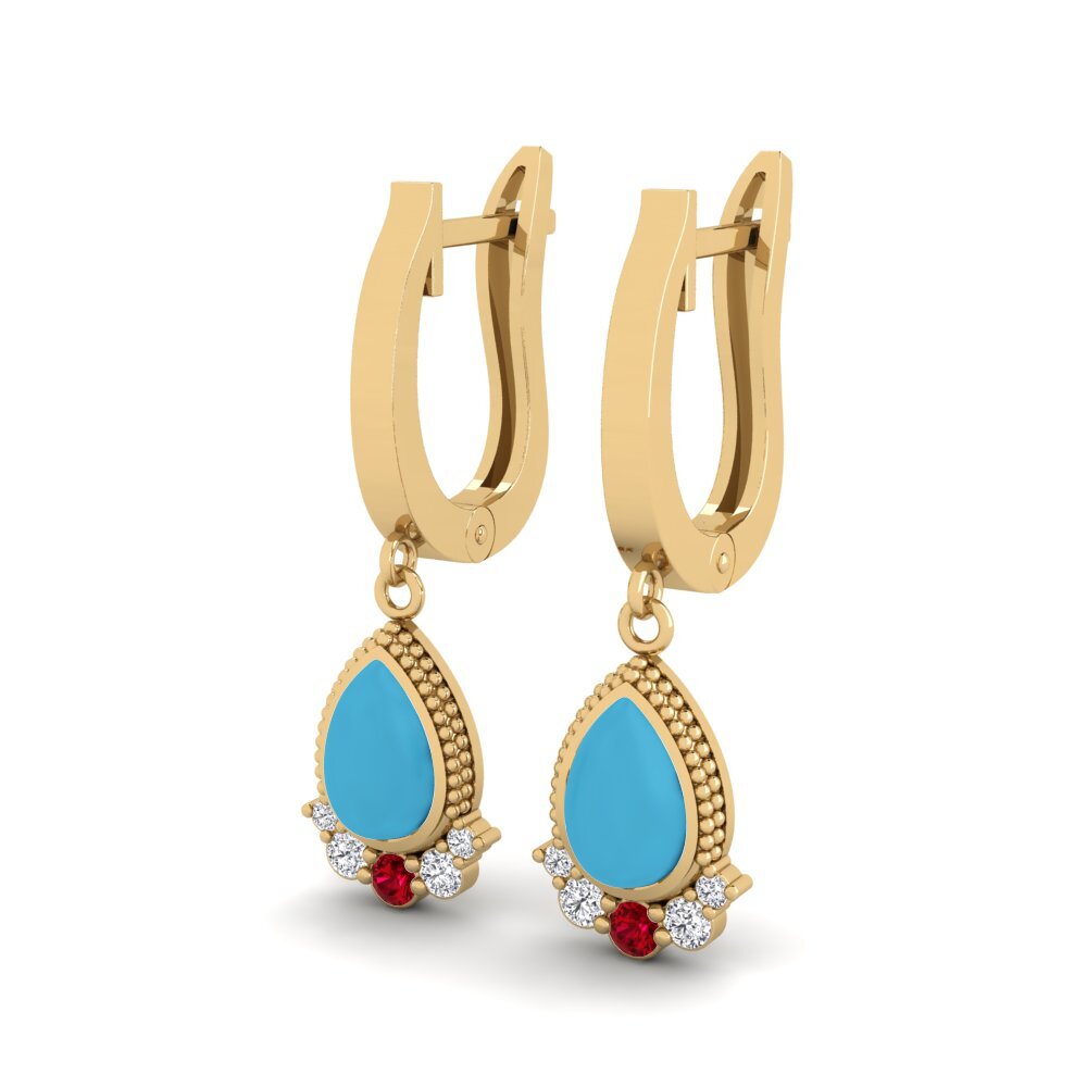 Đá Zirconia Đỏ Bông tai nữ Misturado