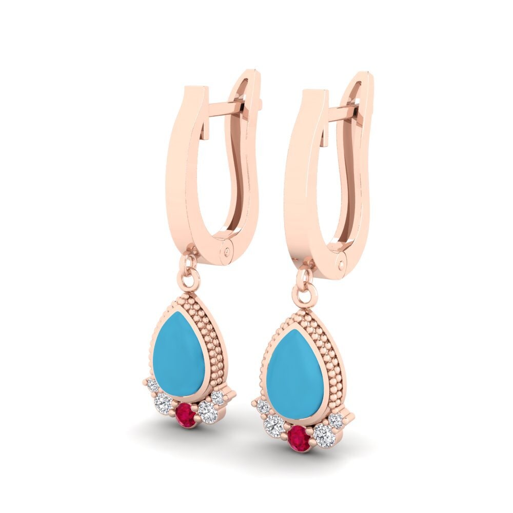 14k Rose Gold Women's Earring Misturado