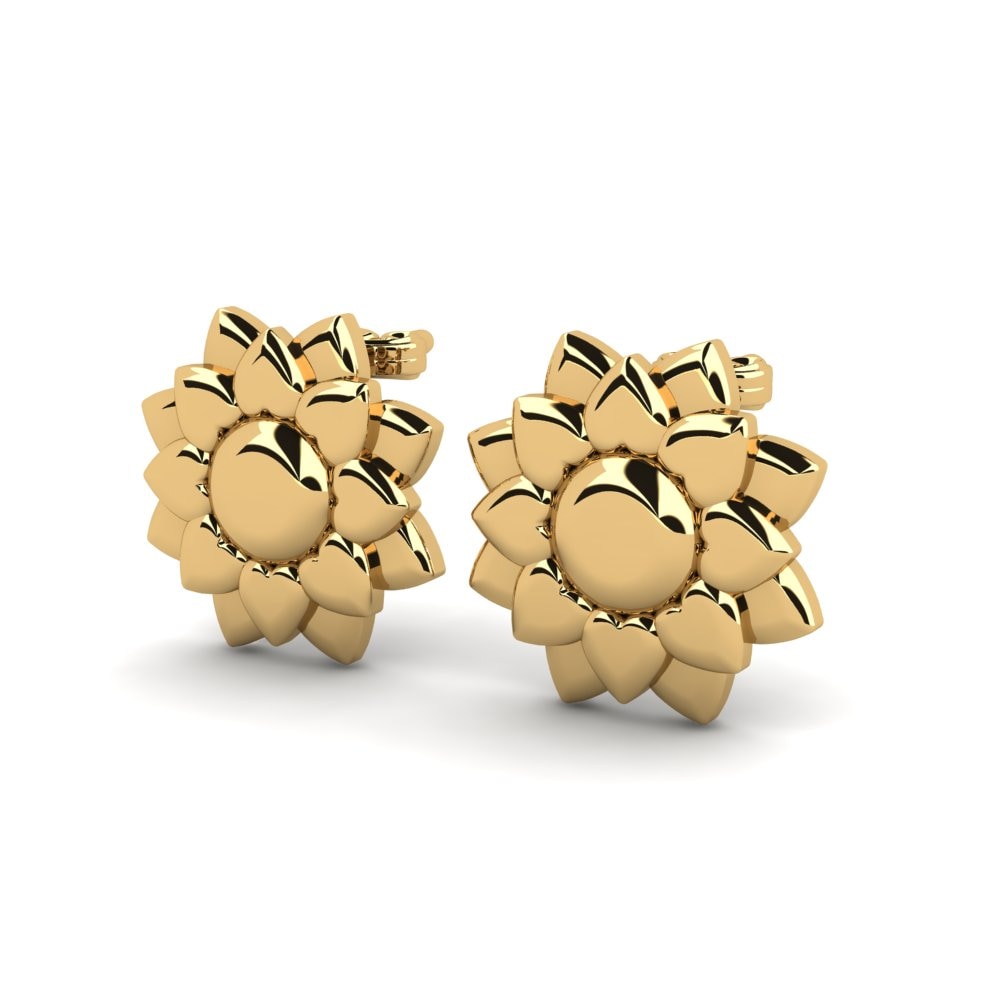 9k Oro Amarillo Pendientes Mitchel